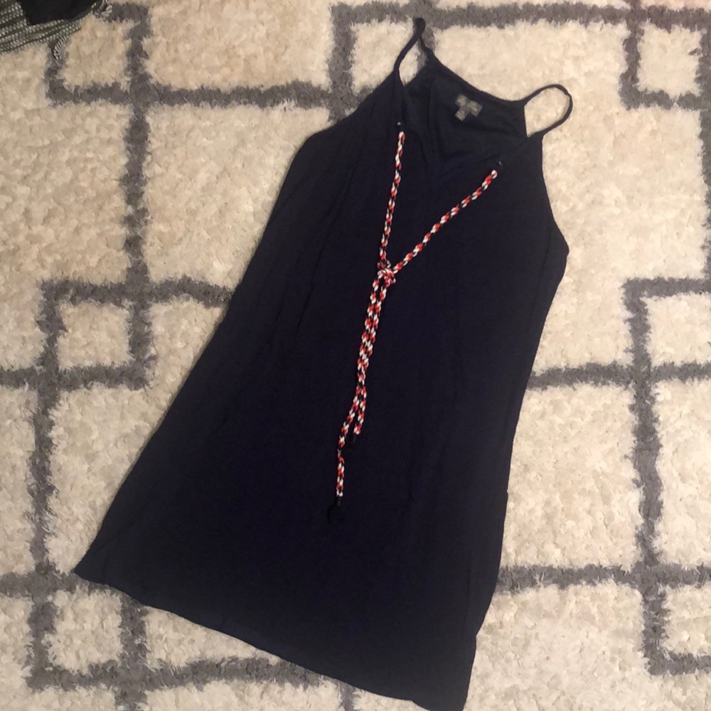 Lily Rose - navy Tank Top Tie Neck Dress - size XS